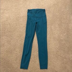 Lululemon Teal High-Waisted Leggings 25”